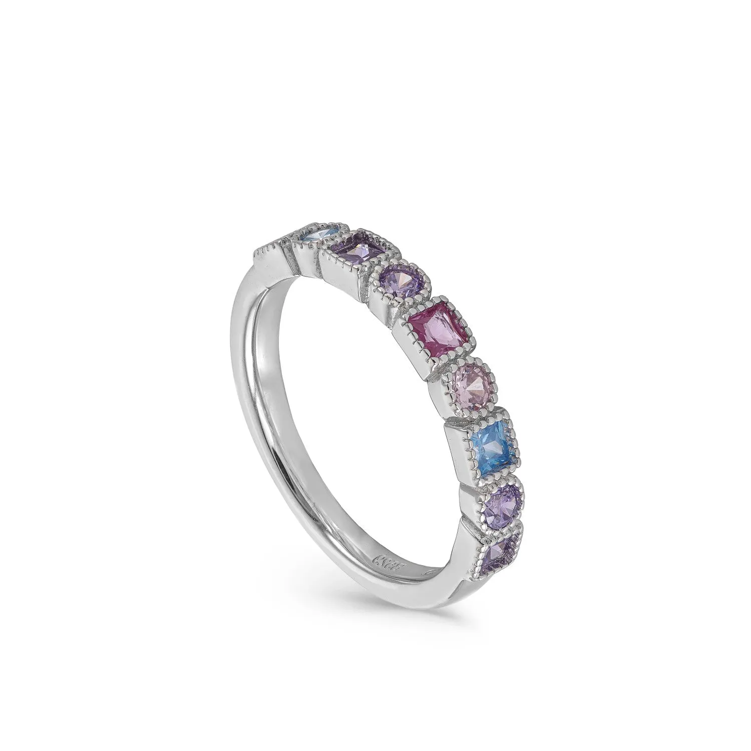Anillos con piedras diseo geométrico multicolor