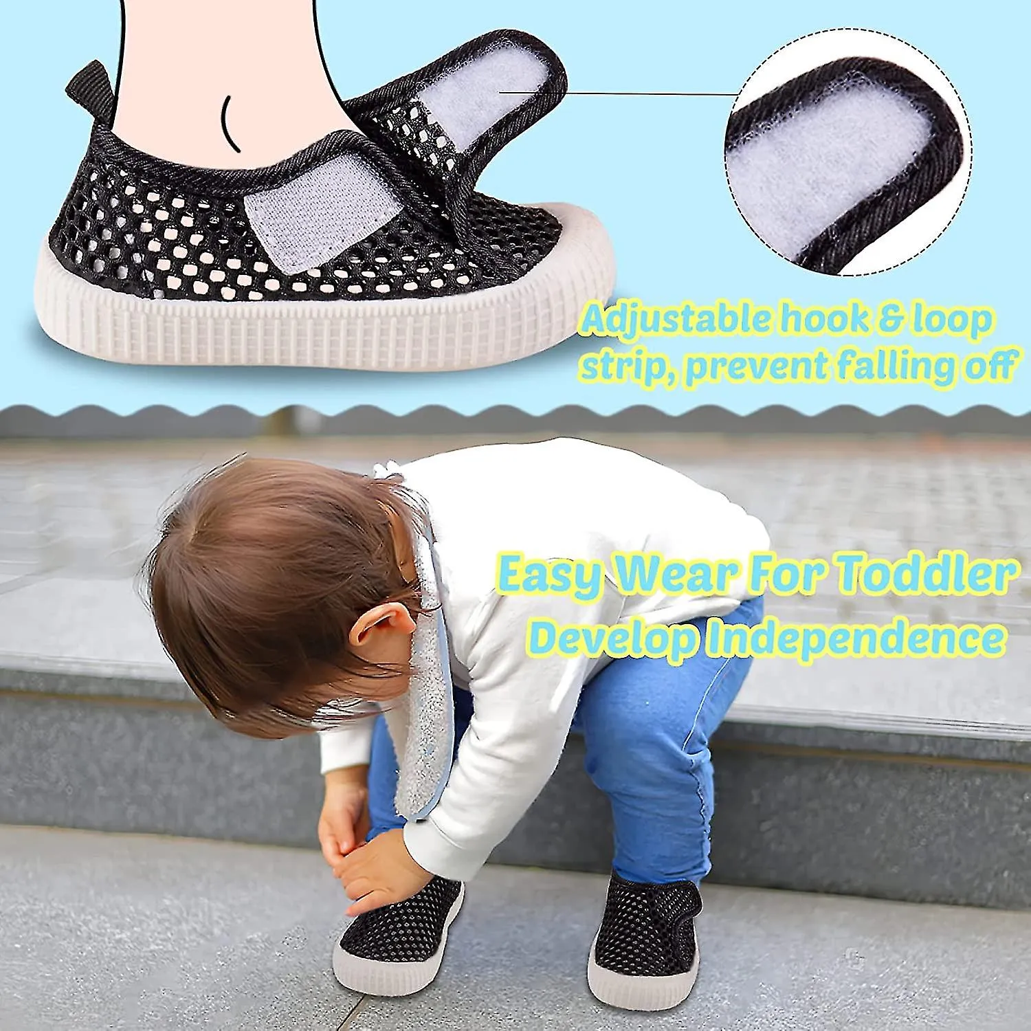 Baby First-walking Shoes Toddler Kids Infant Little Girls Boys Summer Mesh Breathable Non Slip Soft Sole Slip On Lightweight Run