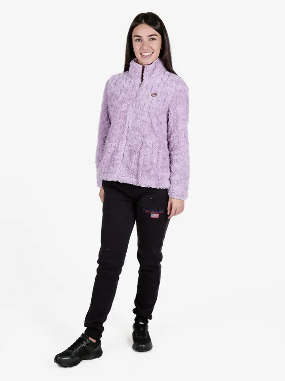 Be Board Chaqueta deportiva de mujer en ecopiel con cremallera.