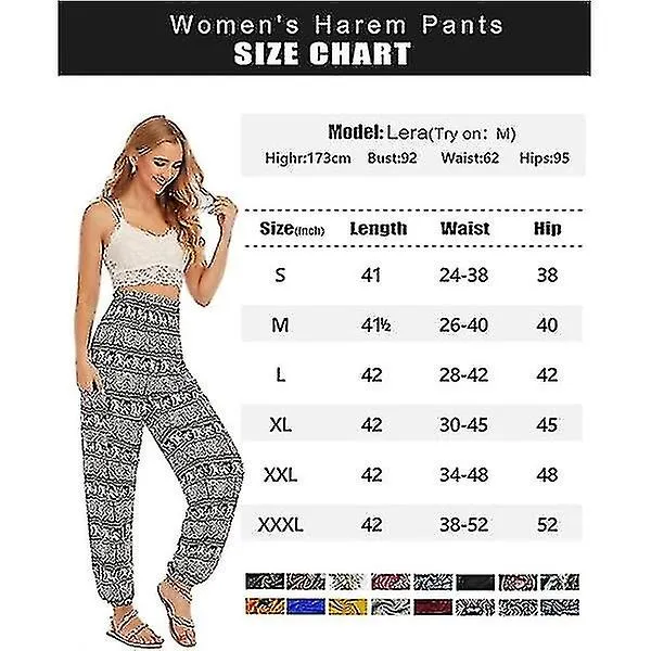 Best selling in 2024 Women's 2 piece harem pants with pockets high waist yoga bohemian pants sad225
