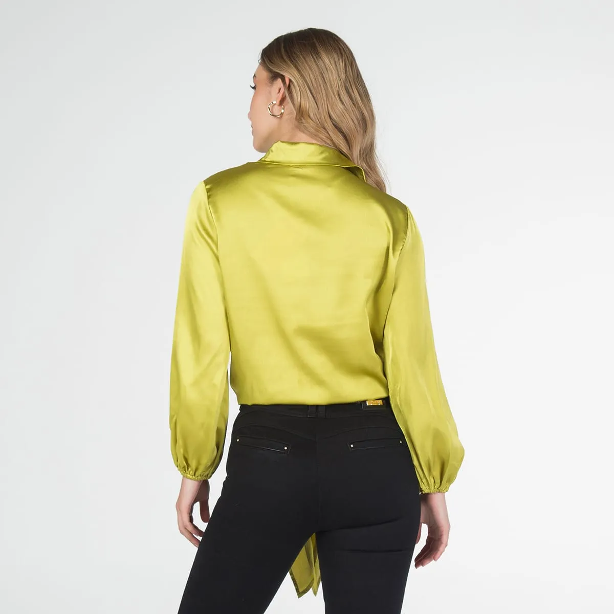 Blusa Anudada Manga Globo Bolonia