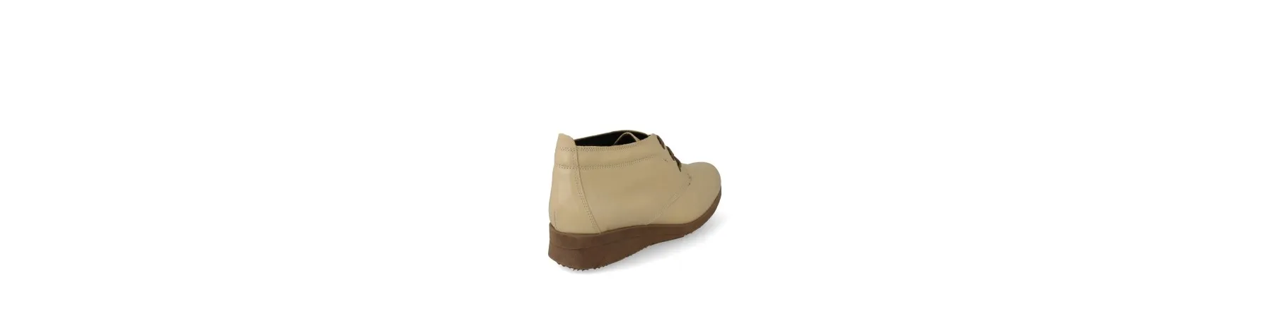 BOTINES BLANCOS MUJER PIEL MOD. EDURNE BEIGE