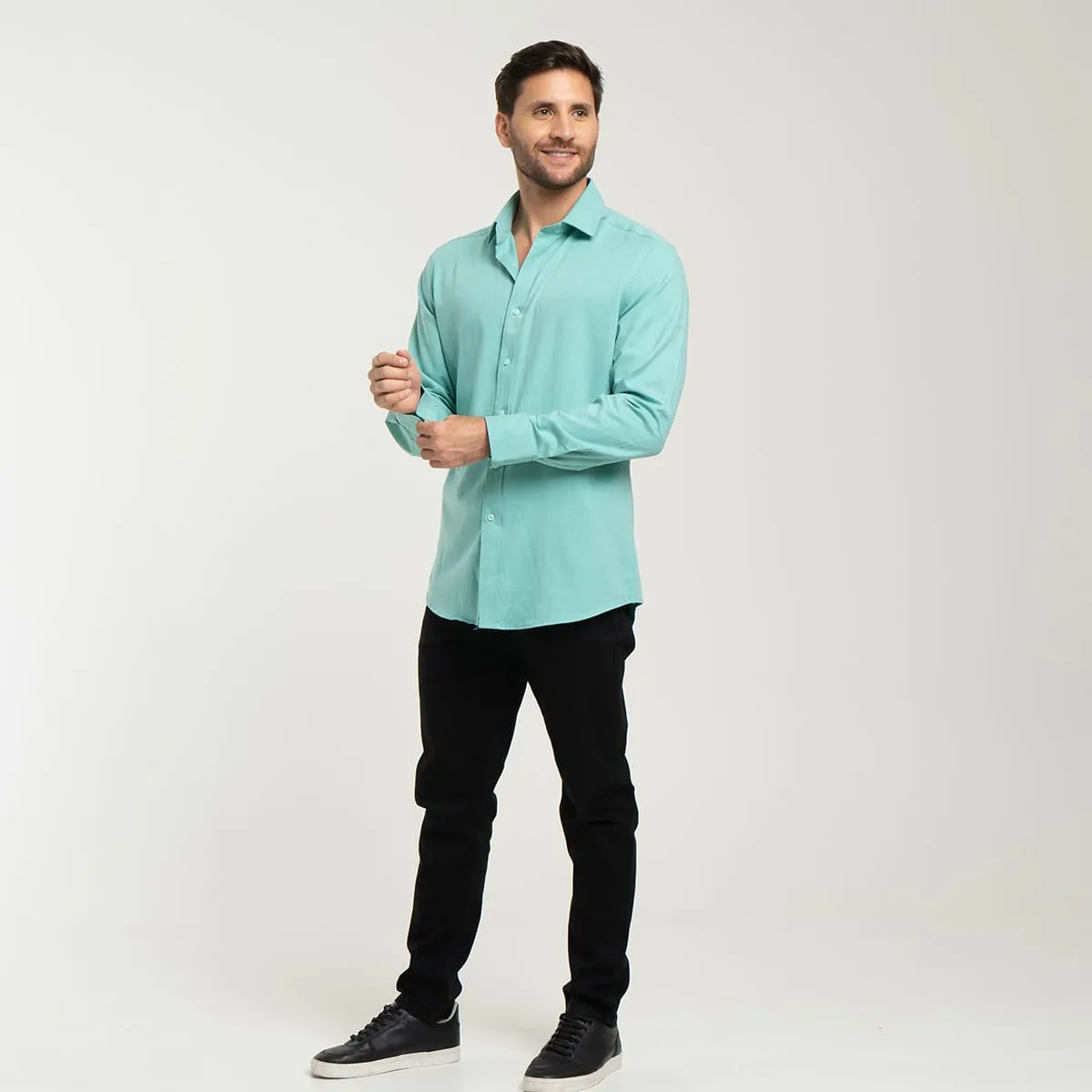 Camisa Manga Larga Unicolor Charlie