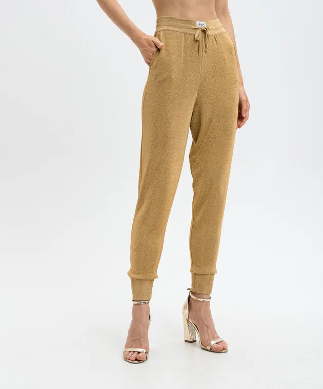 Coperni Beige joggers with lurex