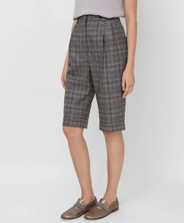 Fabiana Filippi Checked wool Bermuda shorts