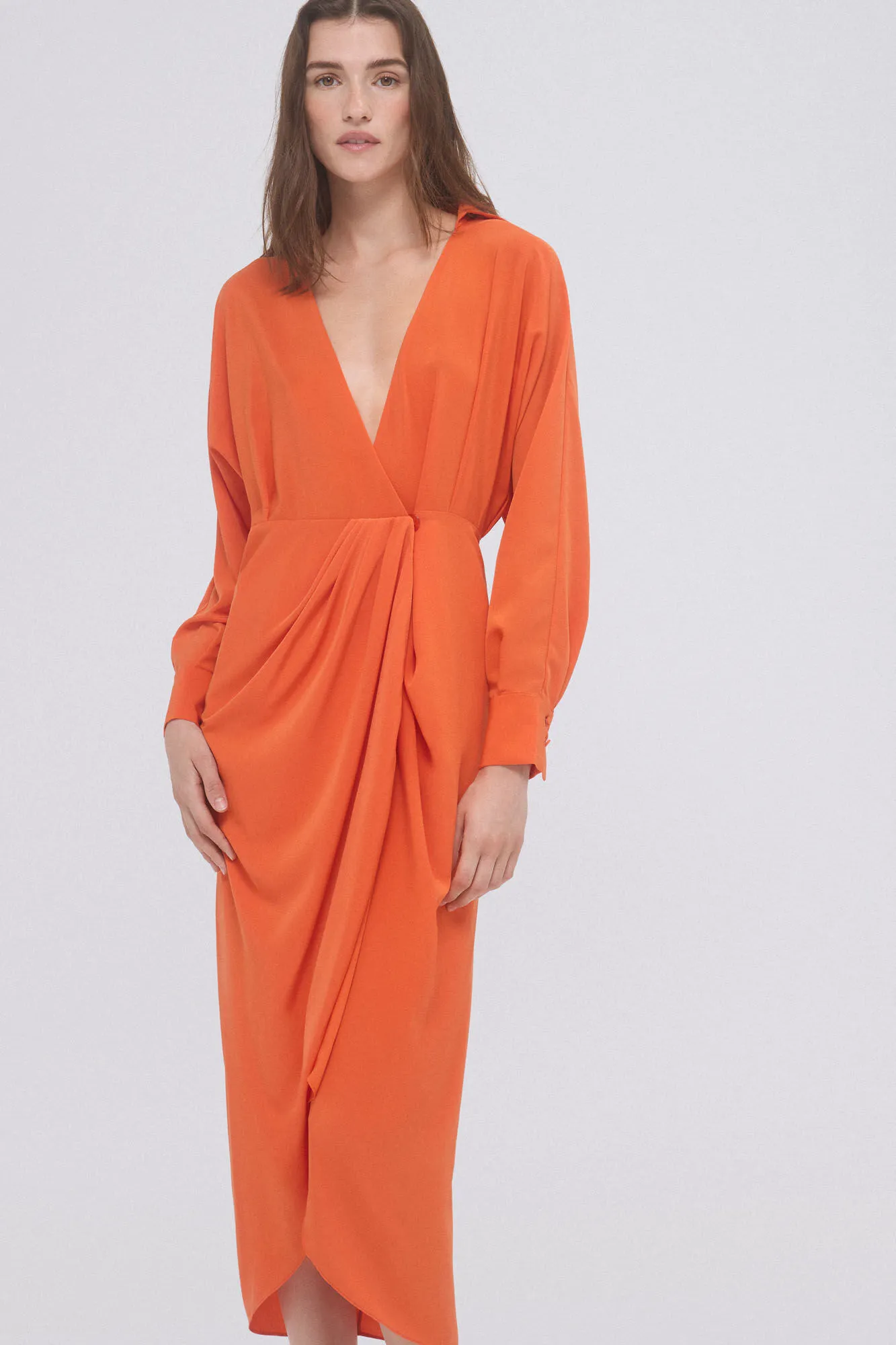 Fluid wrap dress