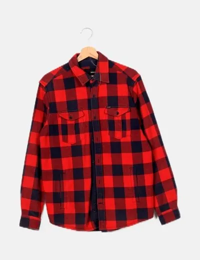 Hurley Cazadora cuadros bicolor manga larga