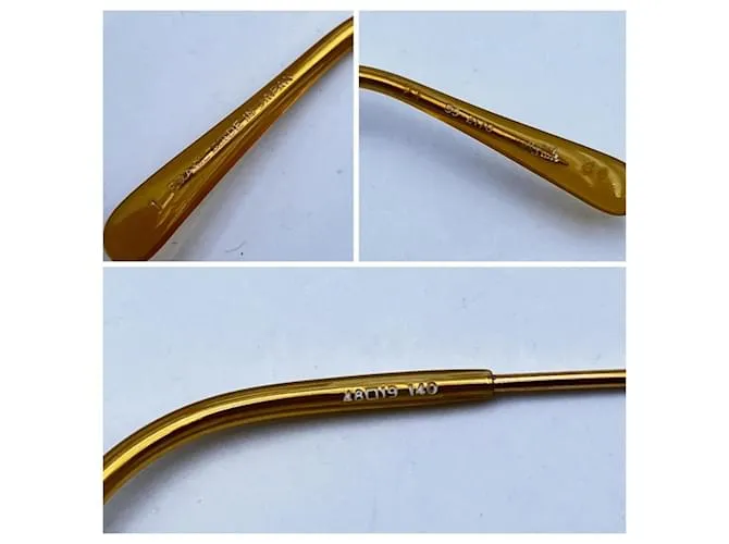 Jean Paul Gaultier metal dorado antiguo 55-2176 Lentes de sol 48/19 140MM 