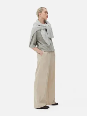 Joggers de punto con costuras decorativas