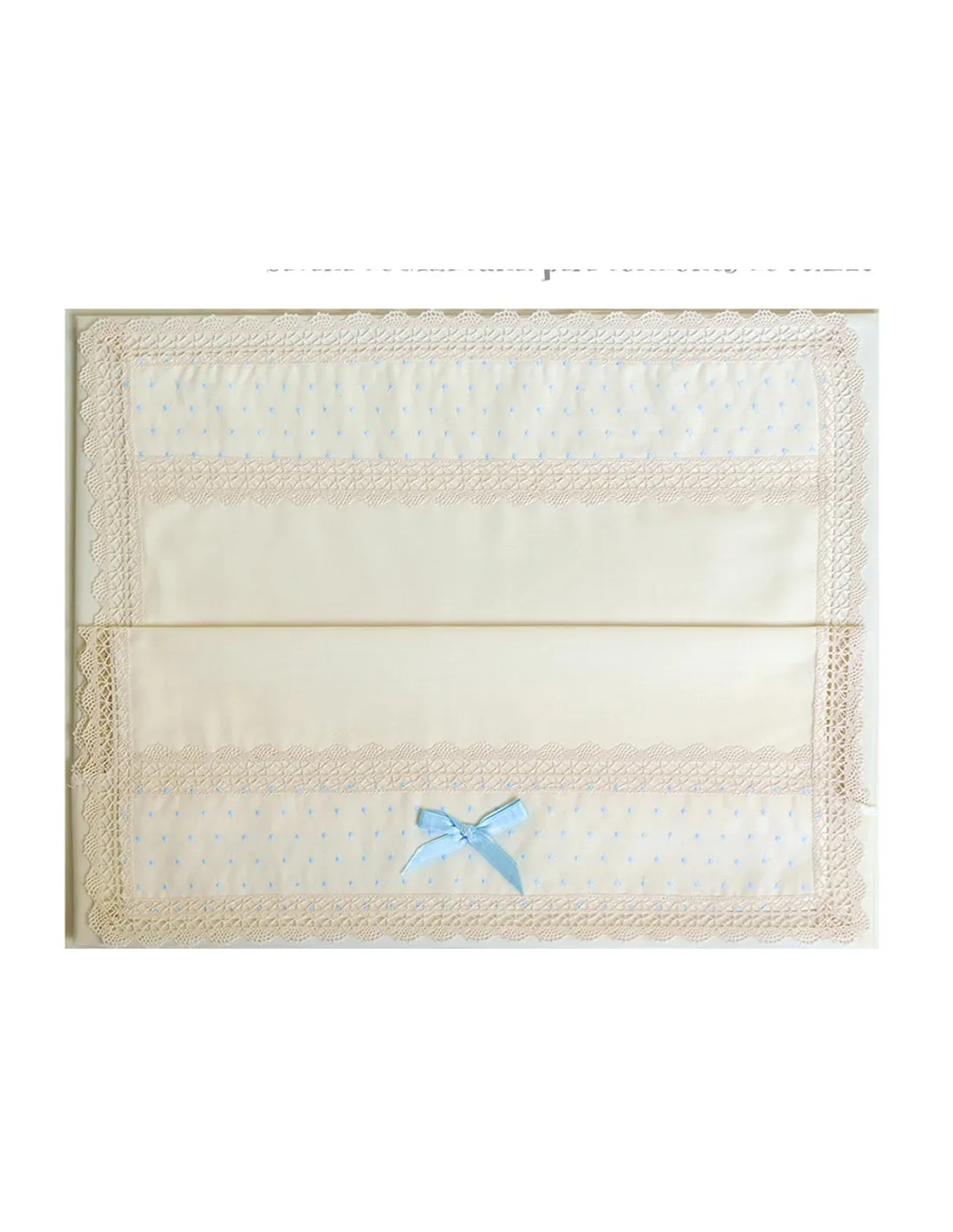 Juego de sábana beige Bodoques rosa de Artesanía Chari