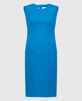Max Mara Sportmax Plana blue jacquard dress