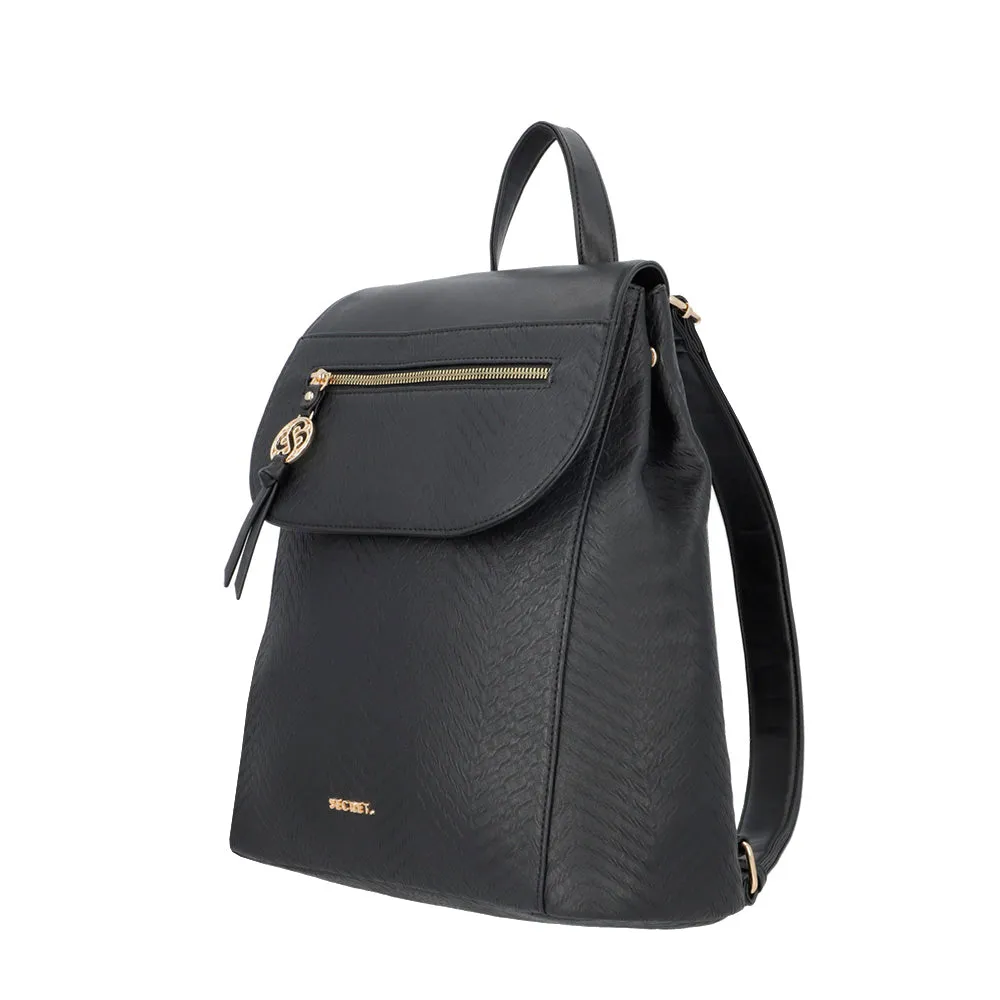 Mochila Melbourne negra mediana