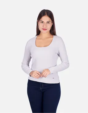 Polo slim fit manga larga gris mm