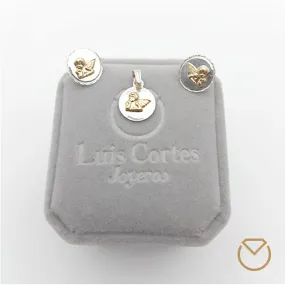 Set en Plata de Topos y Dije Angel