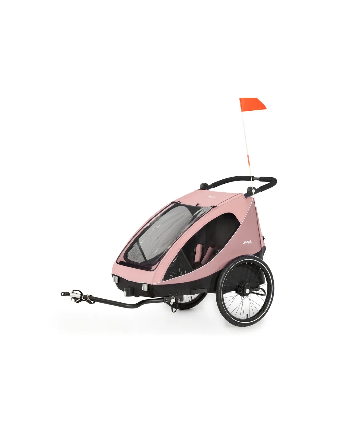 Silla de paseo y remolque de bicicleta Dryk DUO rosa de Hauck