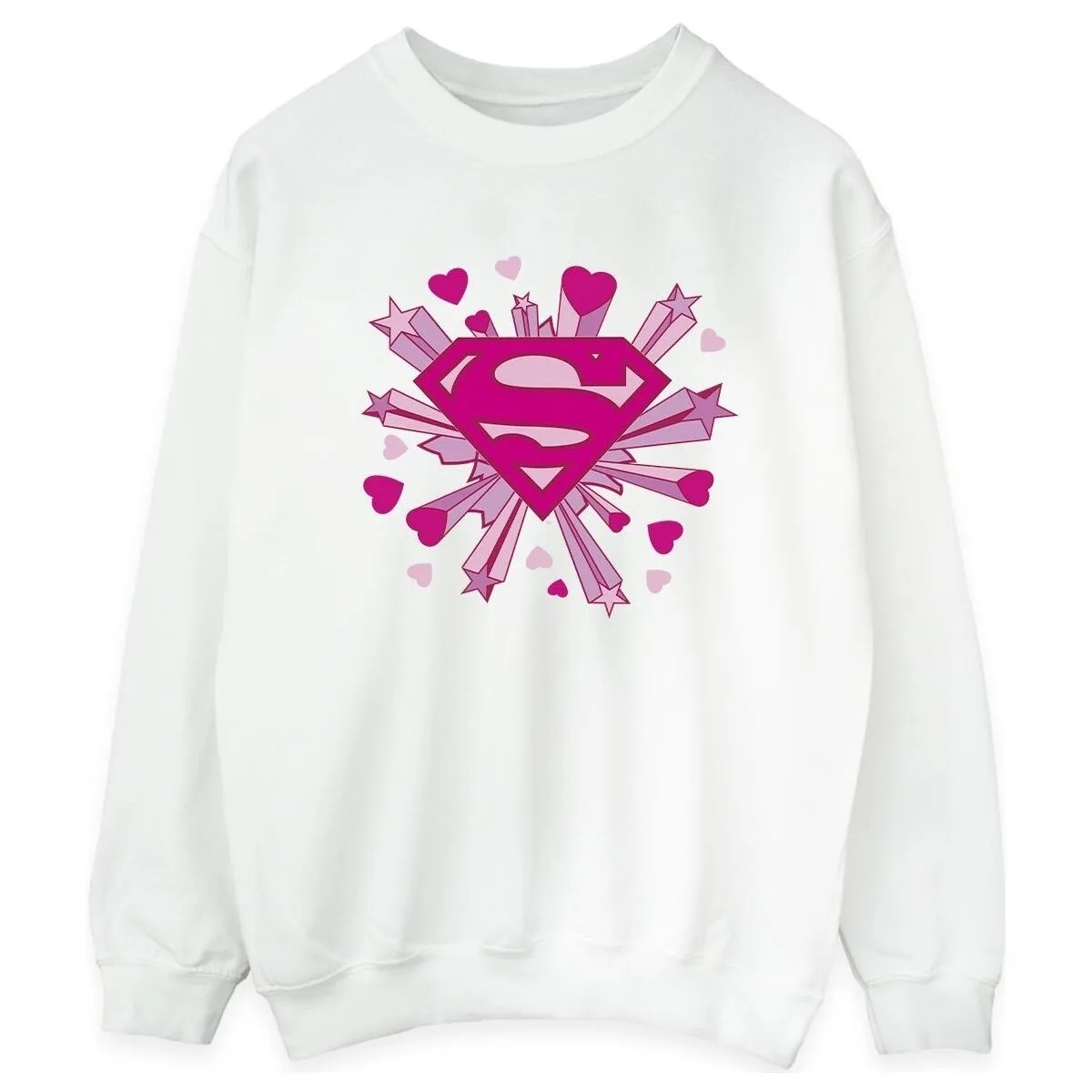 Superman Pink Hearts And Stars Logo