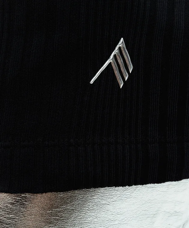 The Attico Black double design top with logo