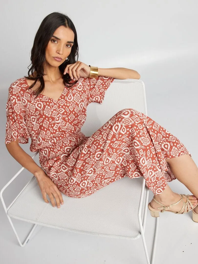 Vestido midi - MARRON